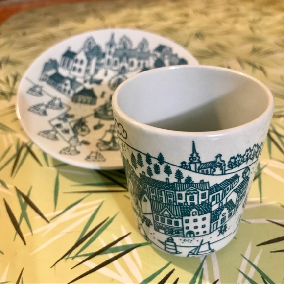 Vintage Other - Nymolle Art Faience Hoyrup Demitasse Cup & Saucer